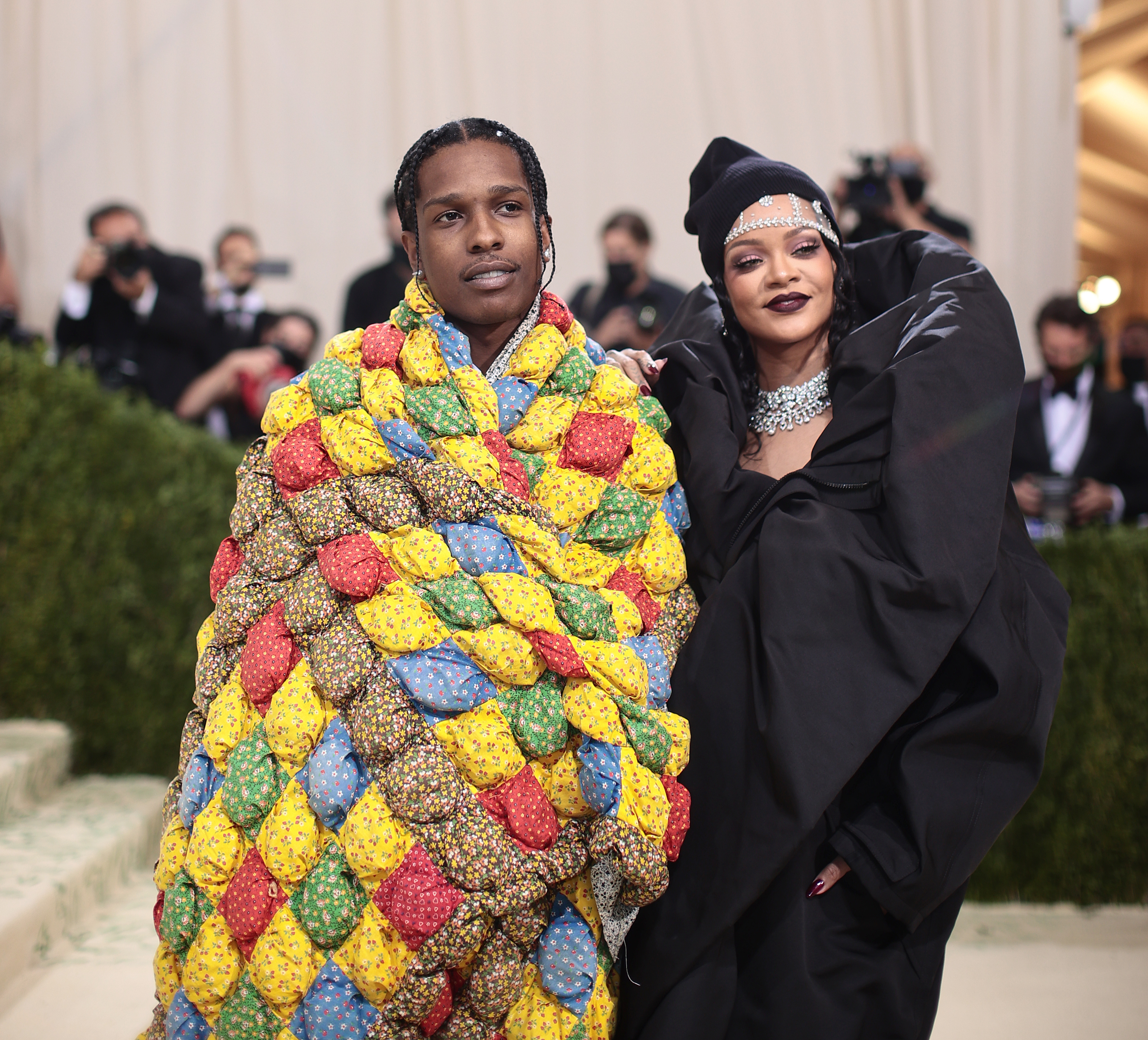 Rihanna and A$AP Rocky Arrived “Fashionably Late” in Matching