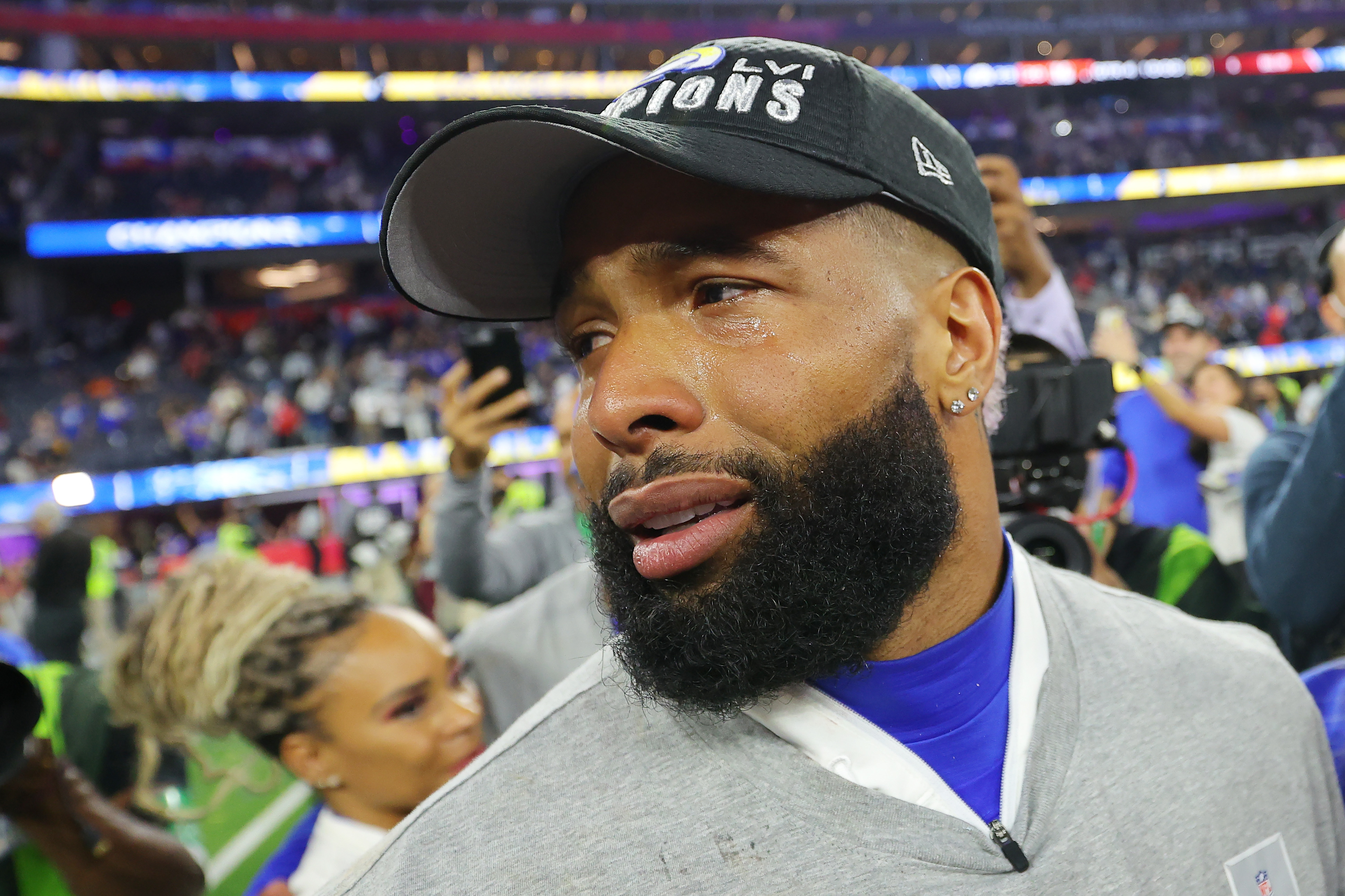 Odell Beckham Jr. In Tears After Capturing His First Super Bowl