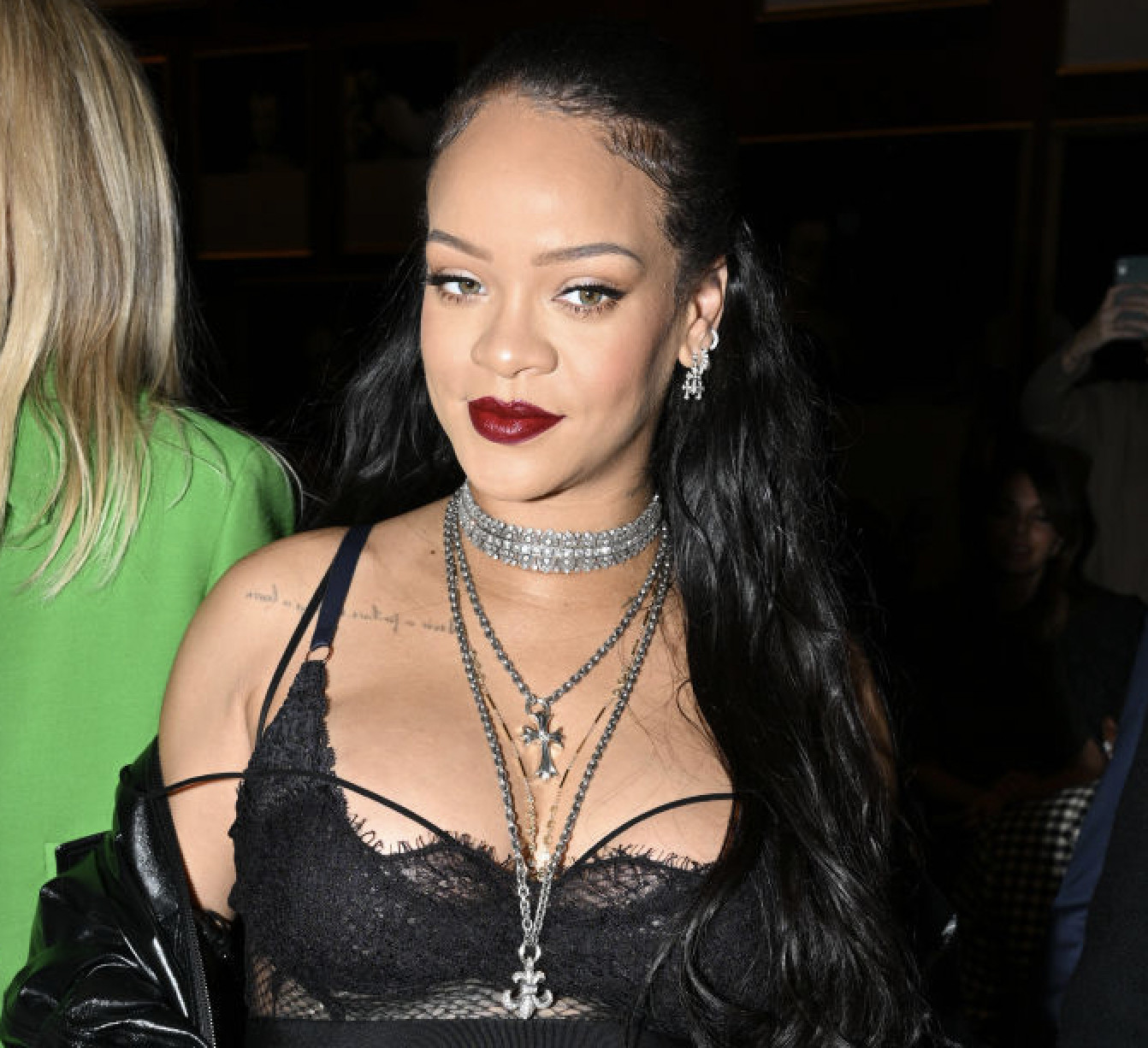 Rihanna Arrives Fashionably Late In Black Sheer Lingerie To Dior’s Paris Fashion Week Show: Watch