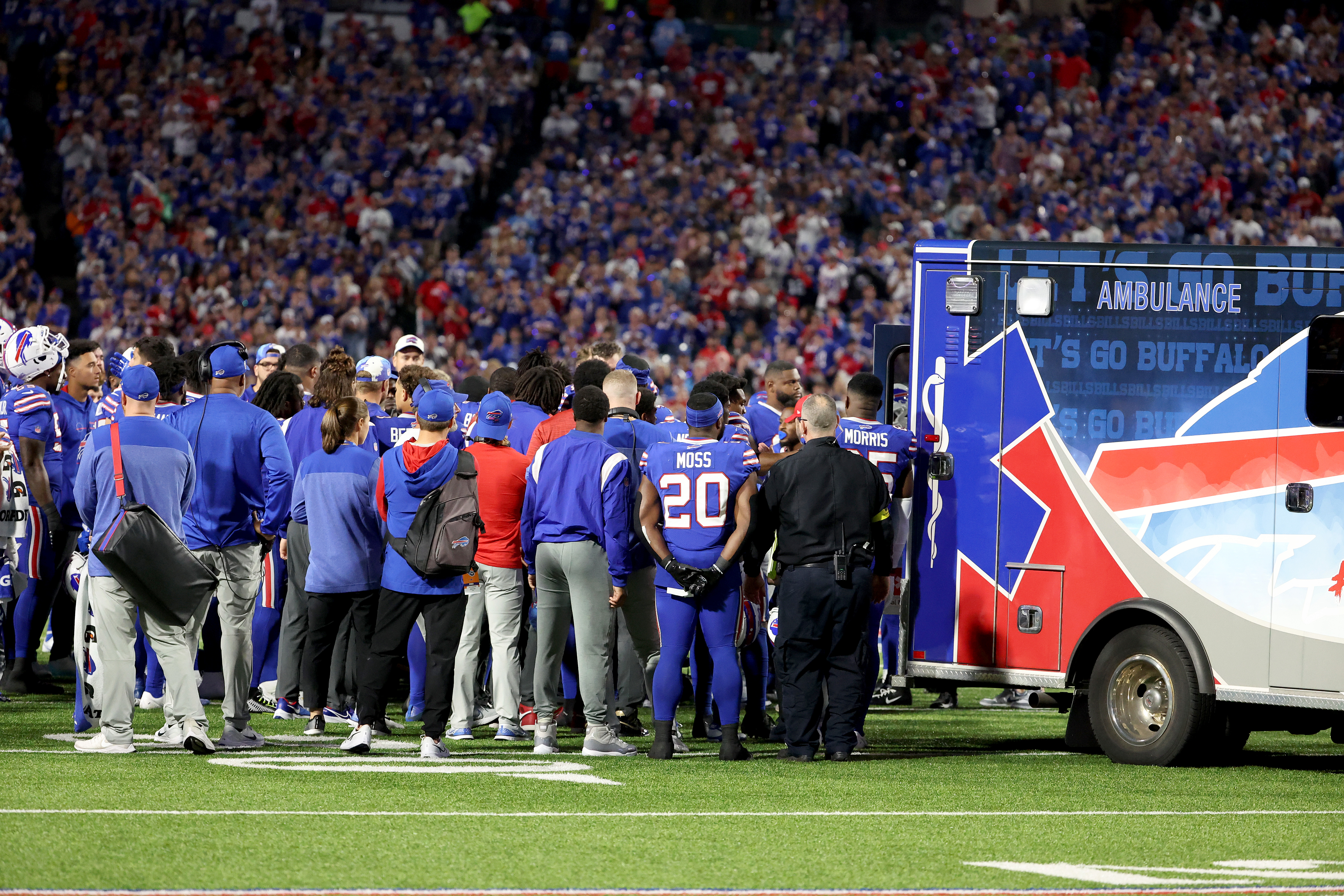 Dane Jackson carted off field during Bills-Titans MNF game