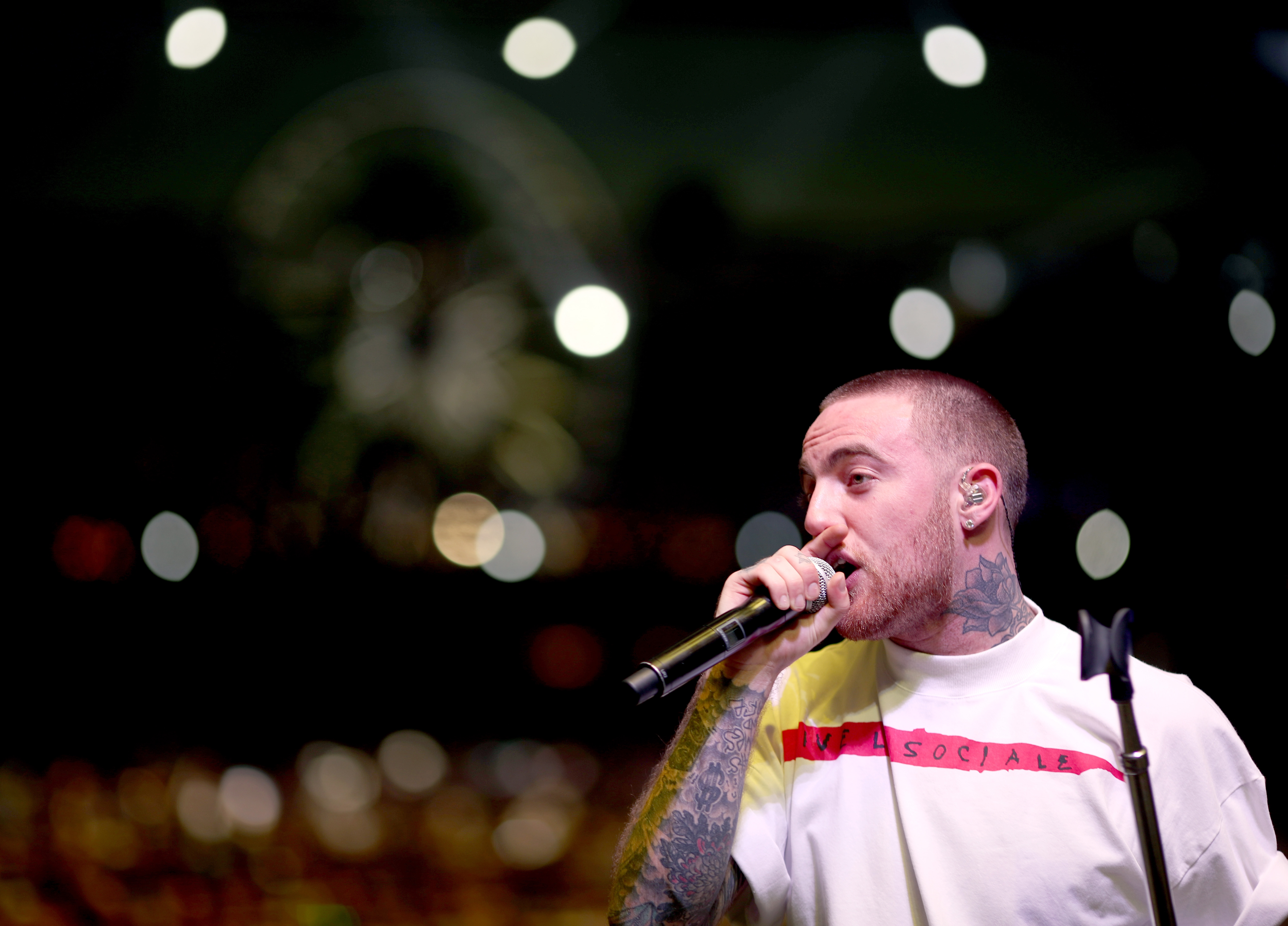 Mac Miller's grandmother greets family and friends at the rapper's