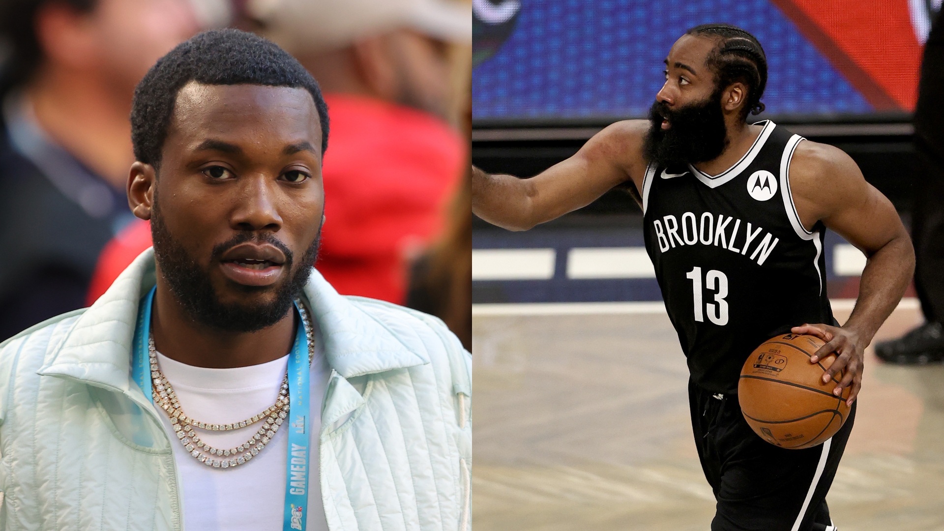 Fans Discover Meek Mill & James Harden Tickling Each Other While Uzi 