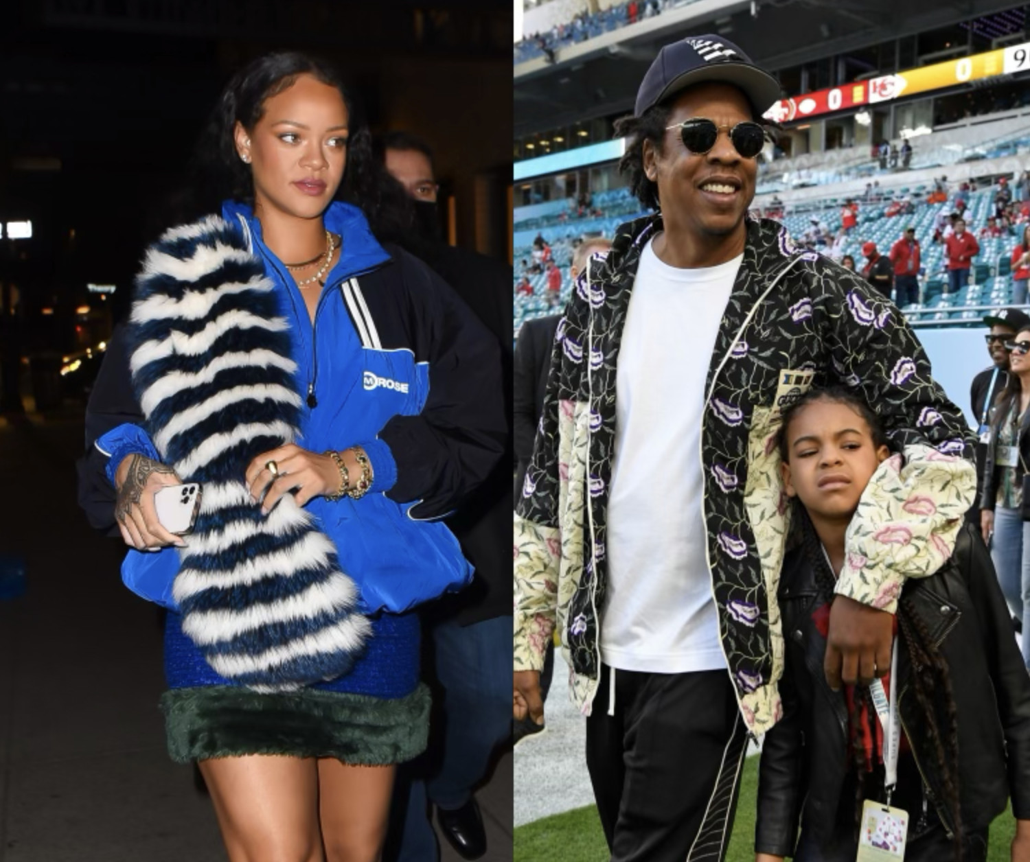Rihanna & Blue Ivy Carter Reunite At Rams Game As JAY-Z Snaps Photos