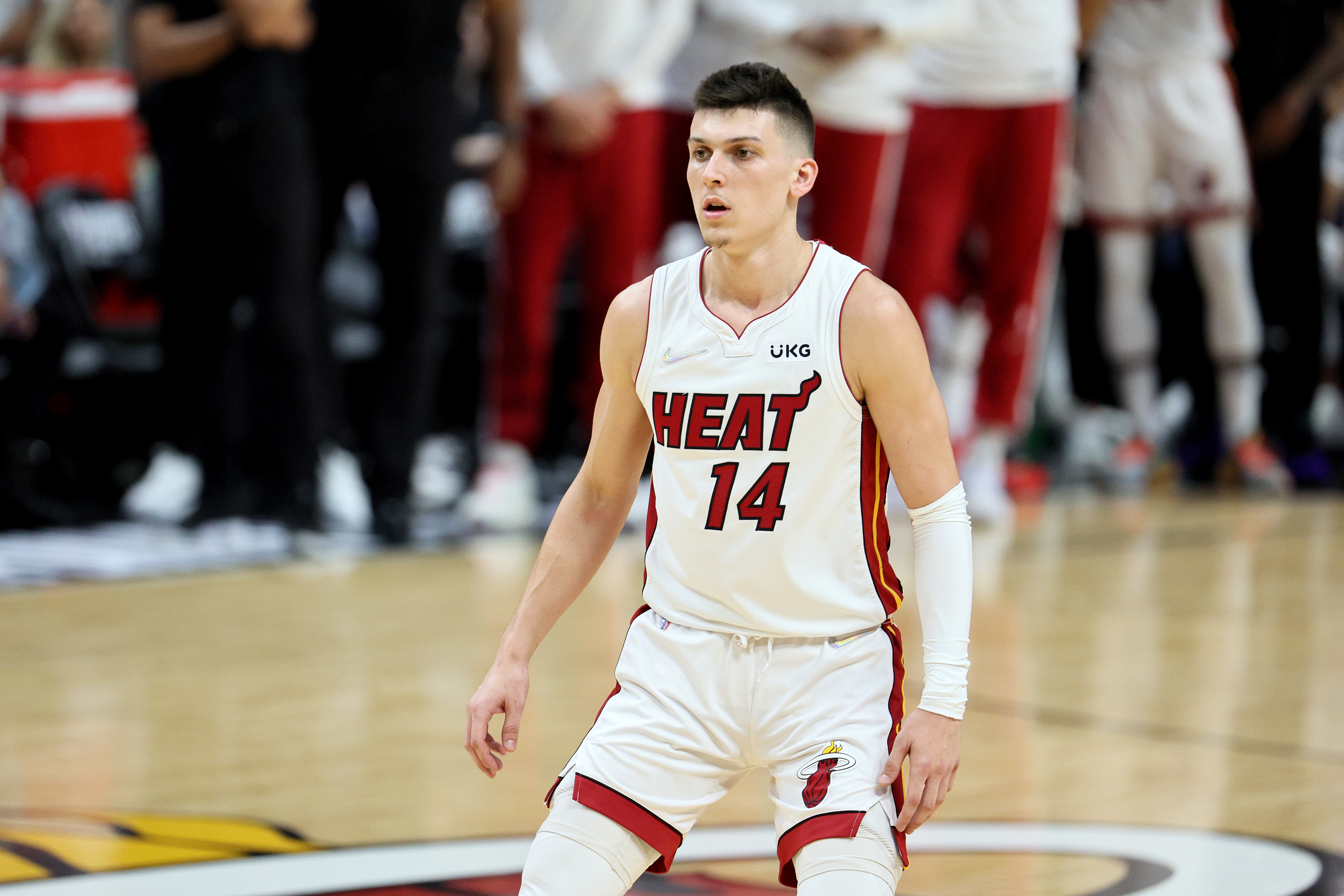 The Nike tank top black NBA Tyler Herro account on the Instagram