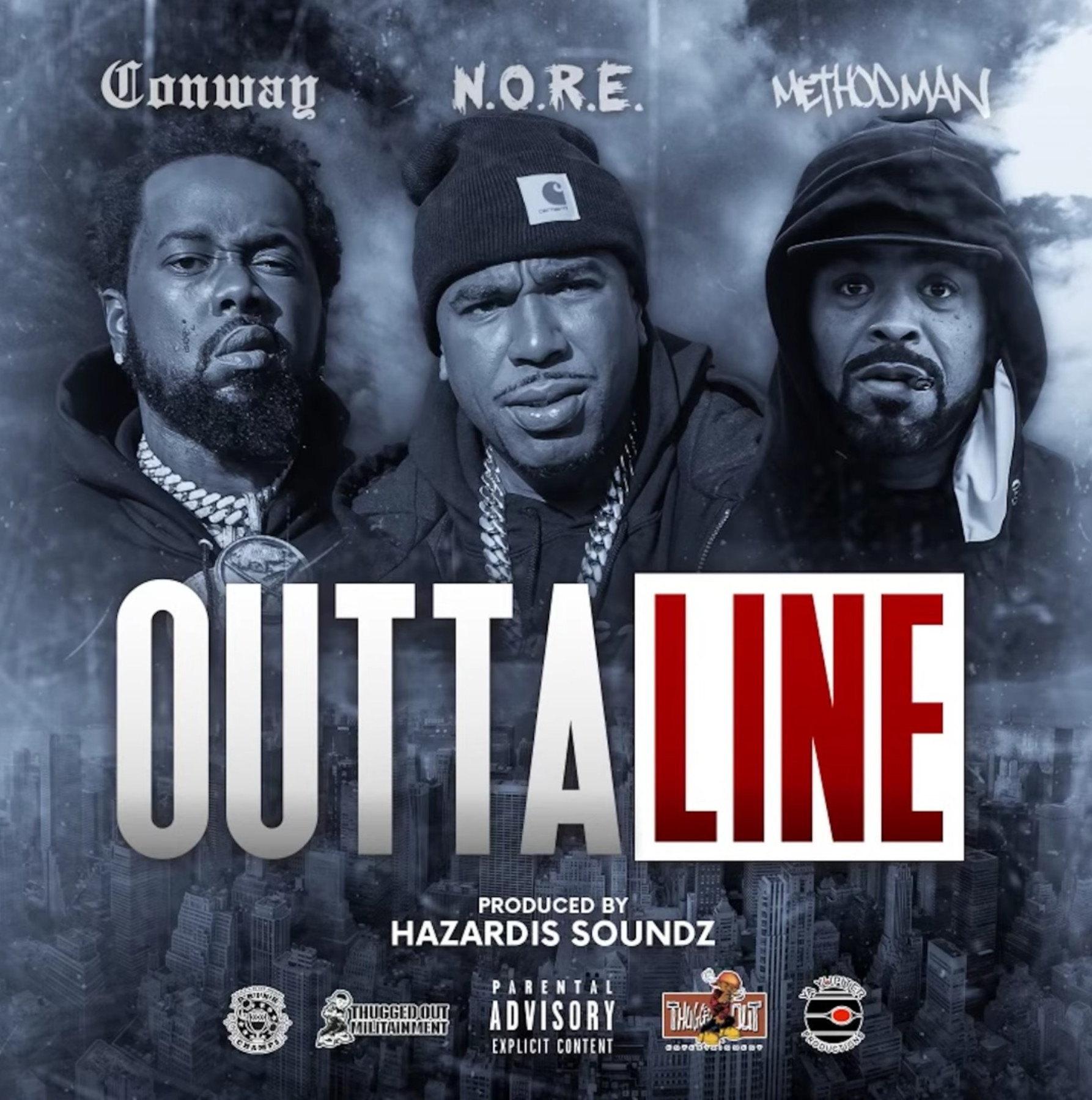 N.O.R.E, Conway The Machine, & Method Man Snap On “Outta Line”