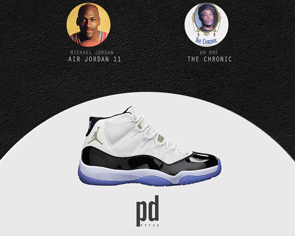 Air Jordan Signature Sneakers x Classic 90s Rap Albums